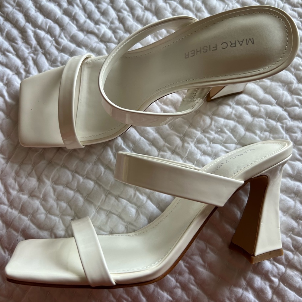 Marc Fisher creamy white heels 7.5
